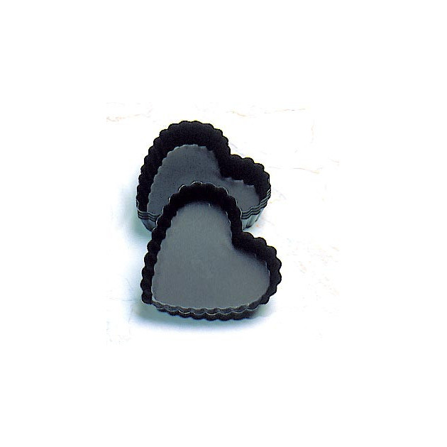 Tartelette Coeur Moule Anti-adhesif x12