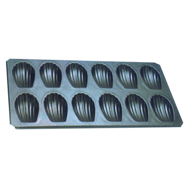 Plaque Madeleine - 12 Madeleines de 8 cm - Moule anti-adhesif
