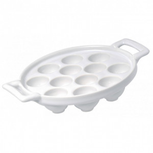 Plat à Escargots Blanc 12 trous Belle Cuisine Revol