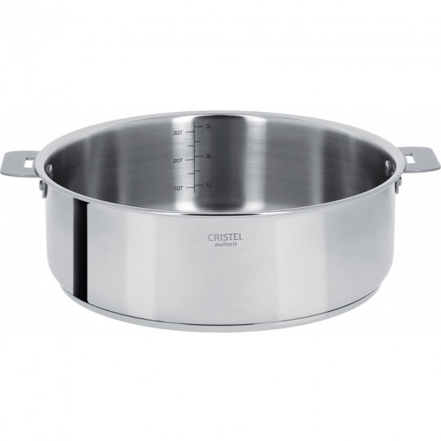 Sauteuse Casteline Ø 28 cm Manche Amovible Inox Cristel