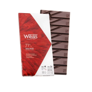 Tablette de Chocolat Noir Mbô 71% 90 g Weiss Tablette de Chocolat Noir Mbô 71% 90 g Weiss