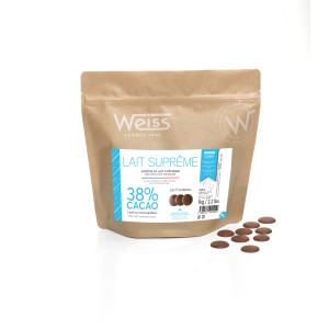 Chocolat au Lait Suprême 38% Fondettes 1 kg Weiss Chocolat au Lait Suprême 38% Fondettes 1 kg Weiss
