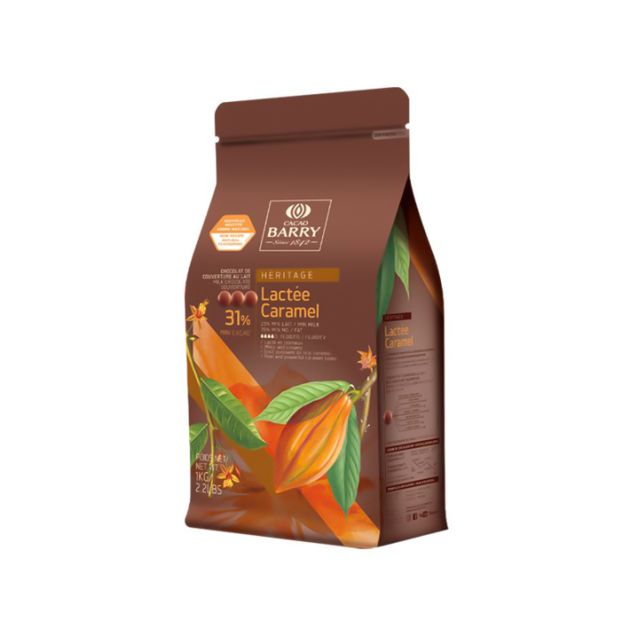 Lactée Caramel, Pistoles Chocolat Couverture 31,1 % 1 kg