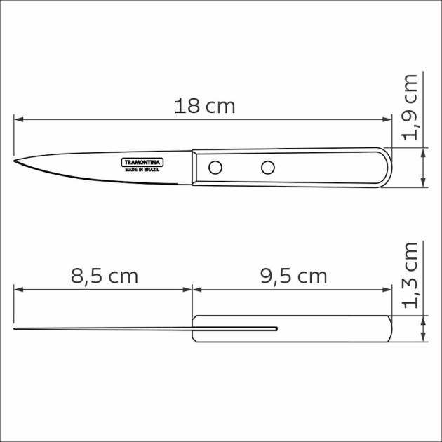 Couteau en Inox et Bois Couteau en Inox et Bois