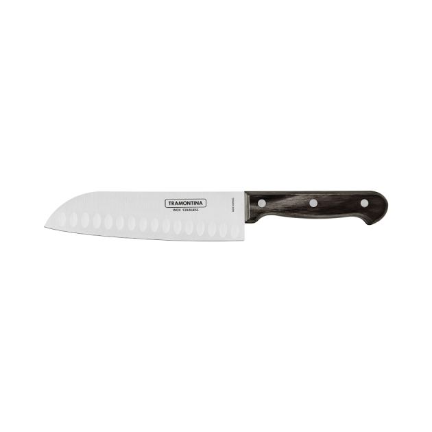 Couteau Santoku 18 cm Inox et Technobois Tramontina