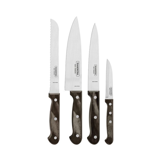 Kit de Couteaux de Cuisine Inox et Technobois Tramontina