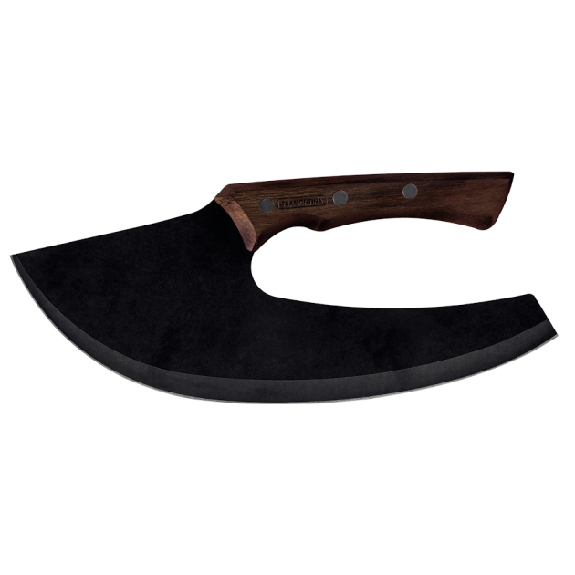 Couteau à Viande et Pizza Viking 27 cm Inox et Bois Black Tramontina