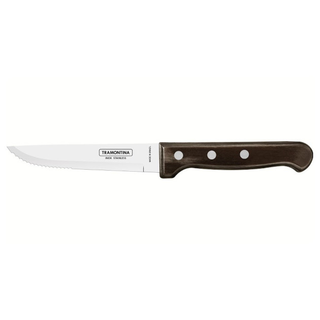 Couteau à Steak Dentelé Gaucho Marron 24 cm Inox et Technobois Tramontina