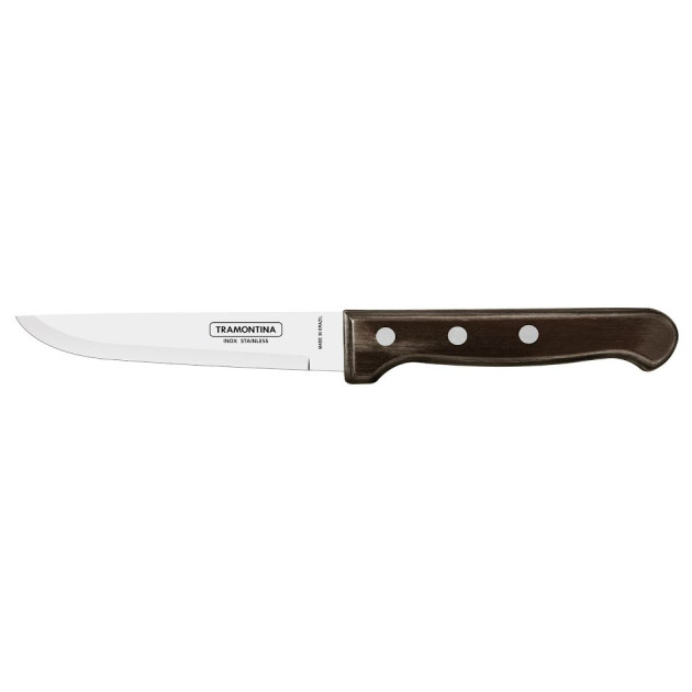 Couteau à Steak Lisse Gaucho Marron 24 cm Inox et Technobois Tramontina