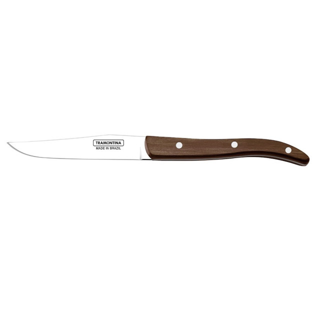 Couteau à Steak Lisse French Marron 22 cm Inox et Technobois Tramontina