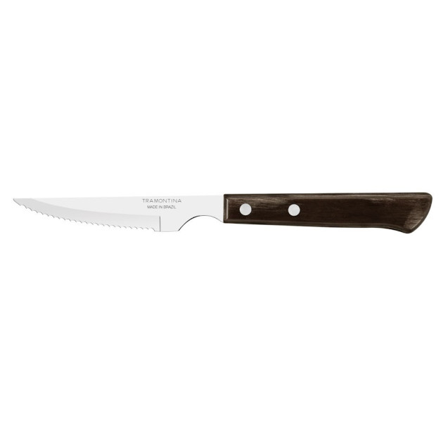 Couteau à Steak Dentelé Spanish Marron 22 cm Inox et Technobois Tramontina