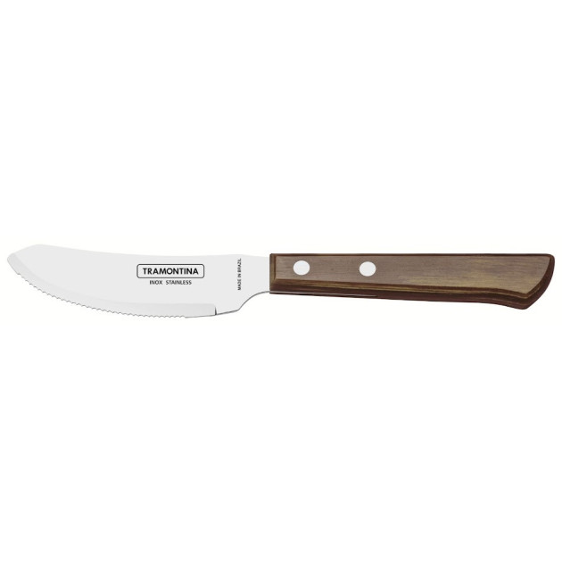 Couteau à Pizza Marron Clair 21 cm Inox et Technobois Tramontina