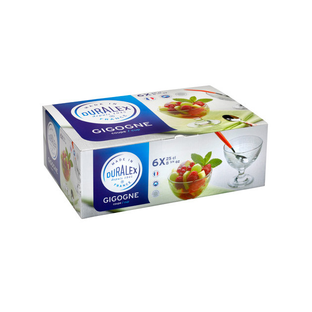 Coupe a glace gigogne Duralex (x6) Coupe a glace gigogne Duralex (x6)