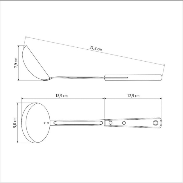 Dimension Grande Louche Inox Professionnelle