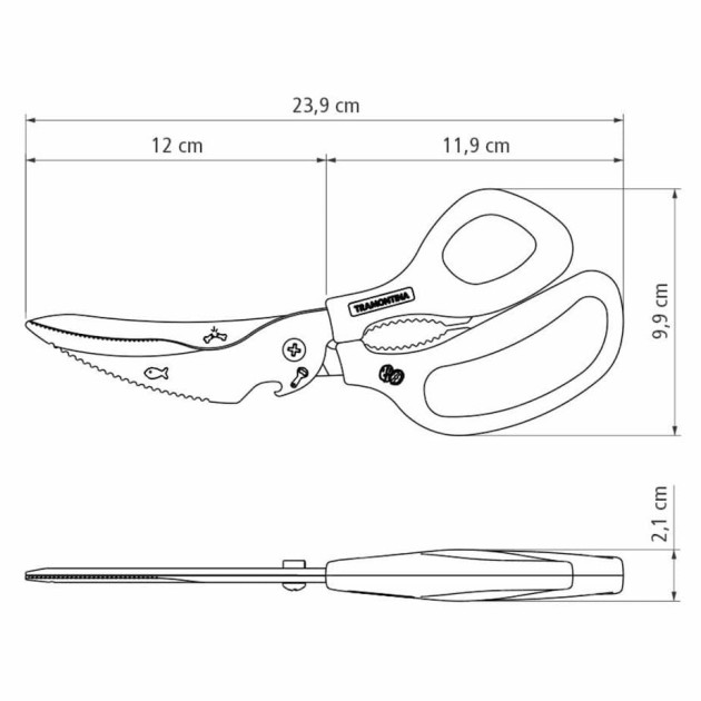Dimension Ciseaux Multifonction Supercort Tramontina Dimension Ciseaux Multifonction Supercort Tramontina