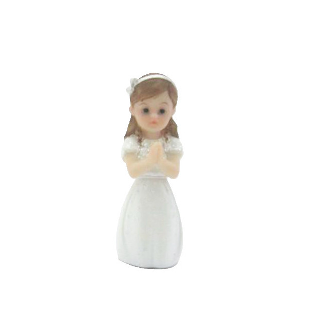 Sujet Communion Fille en priere 8 cm