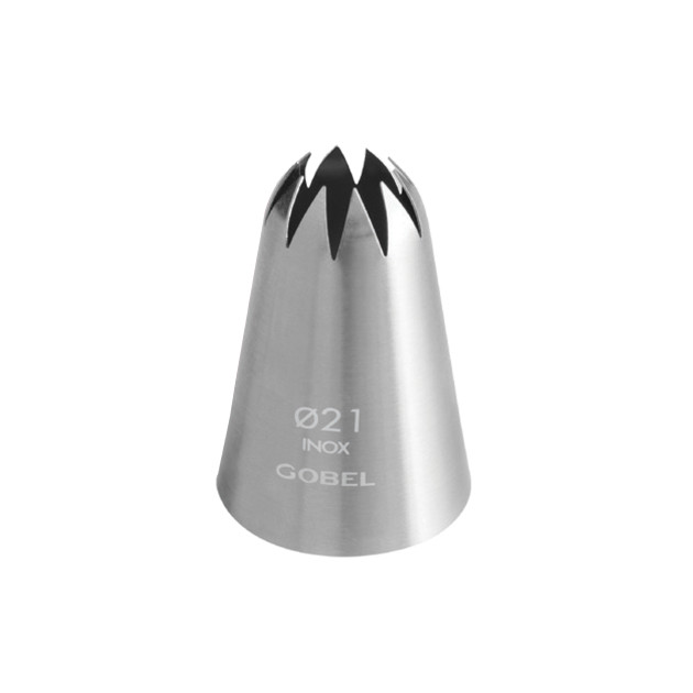 Douille Pâtissière Fleur en Inox Ø 21 mm 10 Dents Gobel