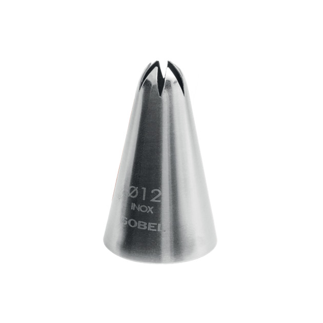 Douille Pâtissière Fleur en Inox Ø 12 mm 6 Dents Gobel
