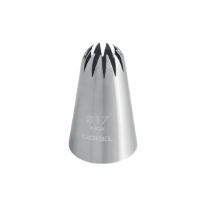 Douille Pâtissière Fleur en Inox Ø 17 mm 12 Dents Gobel