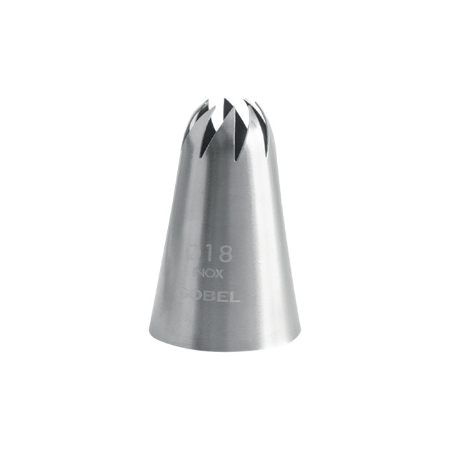 Douille Pâtissière Fleur en Inox Ø 18 mm 8 Dents Gobel
