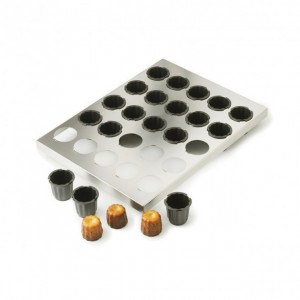 Plaque de 30 Cannelés 3,5 cm Exoglass 40 x 30 cm