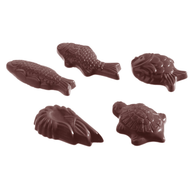 Moule Chocolat Fritures Fruits de Mer (x35) Chocolate World