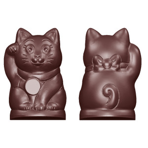 Moule Chocolat Chat Maneki-Neko (x12) Chocolate World