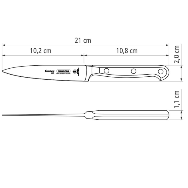 Dimensions Couteau de Cuisine Professionnel Dimensions Couteau de Cuisine Professionnel