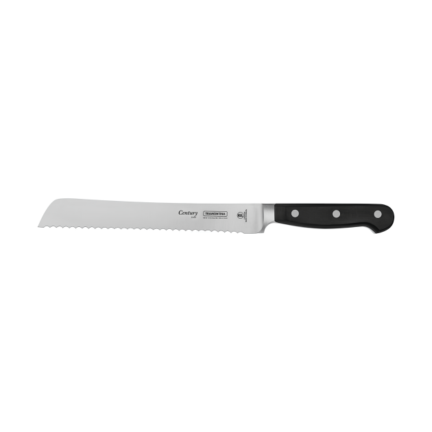Couteau à Pain 20 cm Noir Inox Forgé Century Tramontina