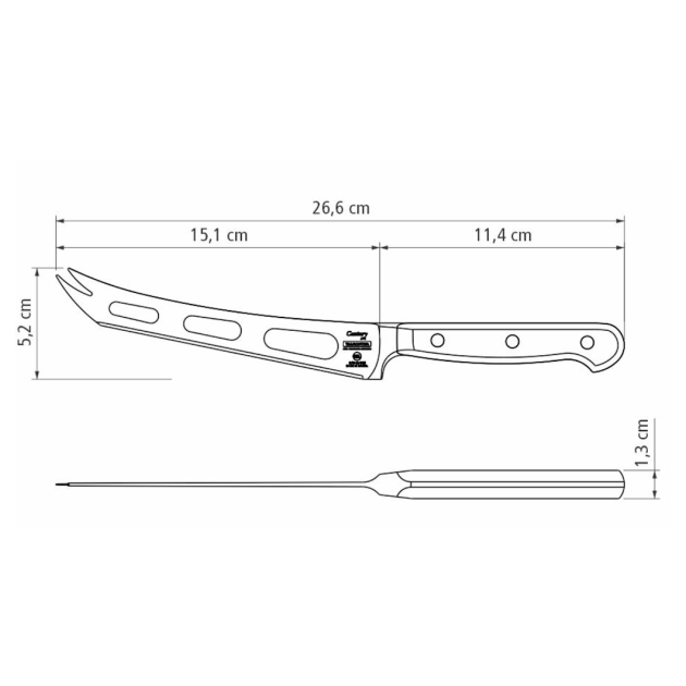 Dimensions Couteau à Fromage Professionnel Tramontina Dimensions Couteau à Fromage Professionnel Tramontina