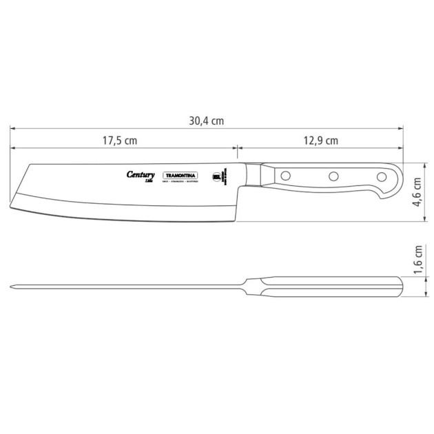 Dimensions Couteau Japonais Nakiri Tramontina Dimensions Couteau Japonais Nakiri Tramontina