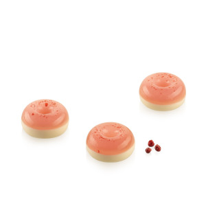 Moule Silicone 18 Donuts Ø 3,4 x H 1,6 cm Silikomart Moule Silicone 18 Donuts Ø 3,4 x H 1,6 cm Silikomart