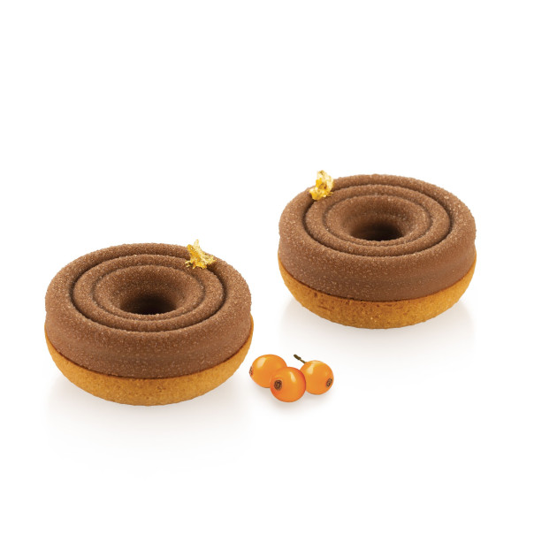 Kit Moule Silicone 6 Tartes Tornado Ø 8 x H 3,6 cm Silikomart