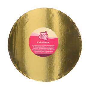 Support à Gâteau Rond Doré Lisse Ø 25 x H 2 cm Funcakes