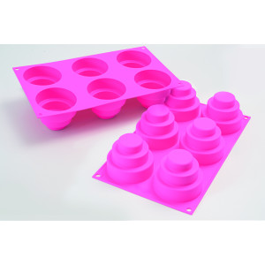 FIN DE SERIE Moule 6 Dômes à Etages en silicone
