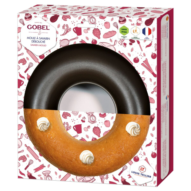 Moule Savarin Haut 24 cm et Recette Baba au Rhum Gobel