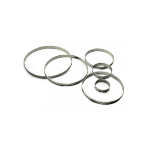 Cercle à Tarte Inox Ø 8 cm x H 2 cm Bords Roulés Gobel
