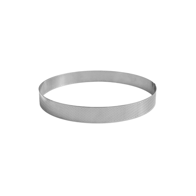 Cercle à Tarte Perforé Inox 11 x H 3,5 cm Gobel