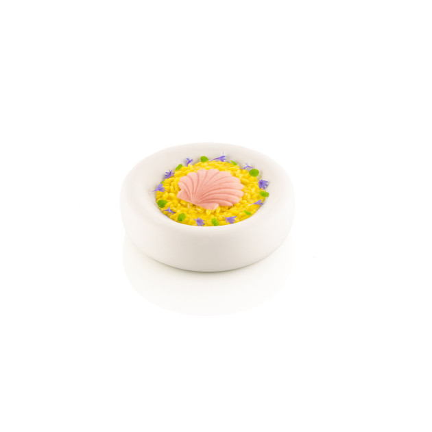 Moule Silicone Décor Coquillage 7,2 x 6,5 x H 0,9 cm (x8) Naturae Silikomart