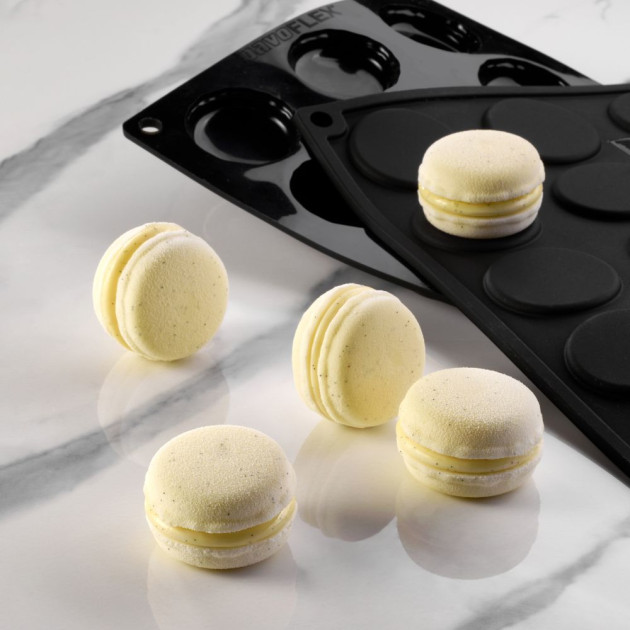 Kit Moule Silicone Mini Macarons Ø 4 x H 2,5 cm (x18) Pavoflex