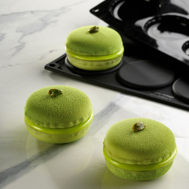 Kit Moule Silicone Mono Macarons Ø 7 x H 3,5 cm (x8) Pavoflex