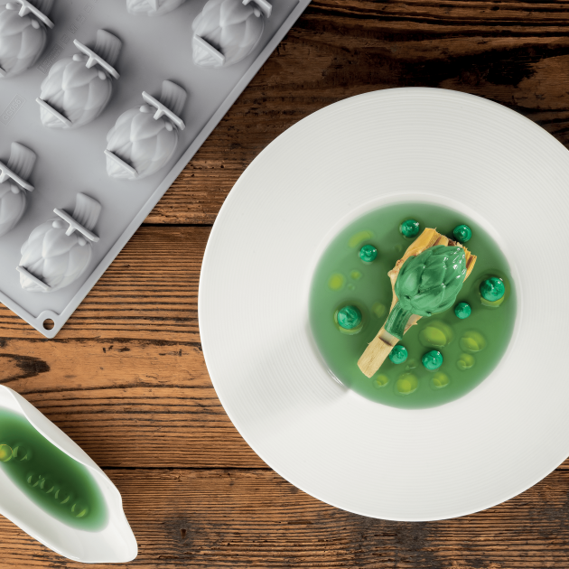 Pavoni Moule Artichaut 9 Empreintes Réalistes