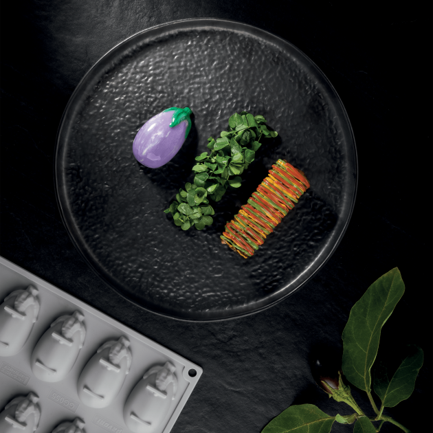 Moule Silicone Antiadhésif Aubergine x12