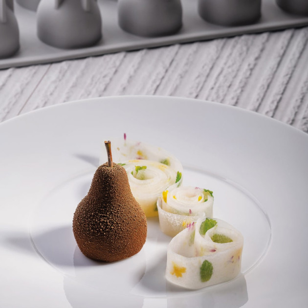 Moule Silicone Poire Ø4,3 x H 5,5 cm (x15) Gourmand Pavoni
