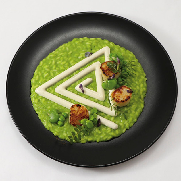 Moule Silicone Triangle Spirale 13,5 x 12 x H 0,5 cm (x6) Gourmand Pavoni