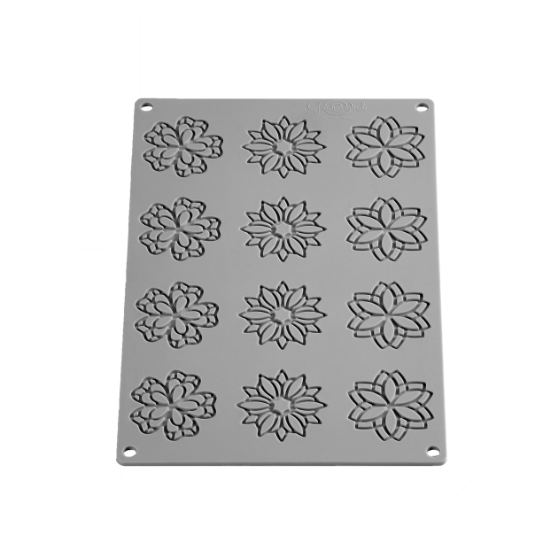 Moule Silicone Dentelle 3 Motifs Fleurs
