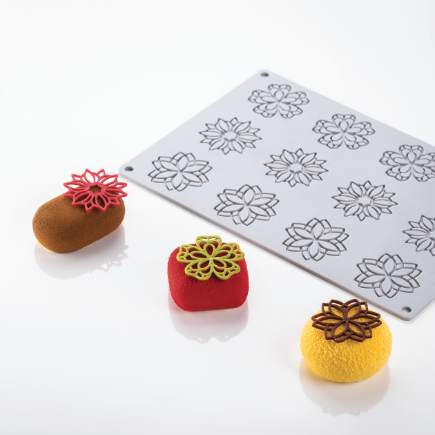 Exemple Moule Dentelle Motifs Fleurs