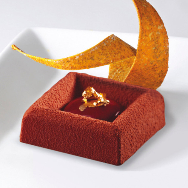 Moule Silicone Savarin Carré 3,8 x 3,8 x H 1,3 cm (x77) Pavoflex