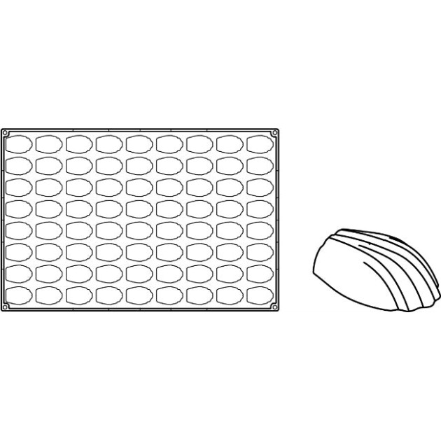 Moule en Silicone pour Mini Madeleines Moule en Silicone pour Mini Madeleines