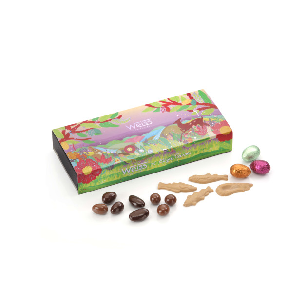 DLUO Courte Coffret Enchantement Cacaoté Chocolats de Pâques 245 g Weiss